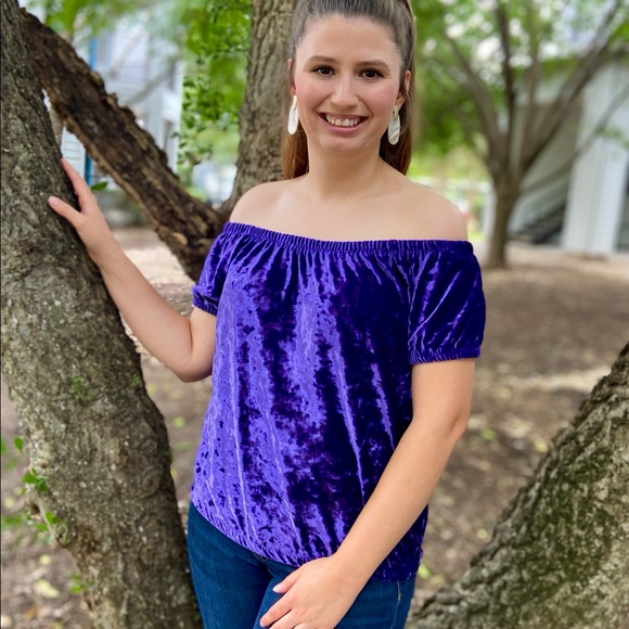 Purple Velvet Top - Picture 3 of 4